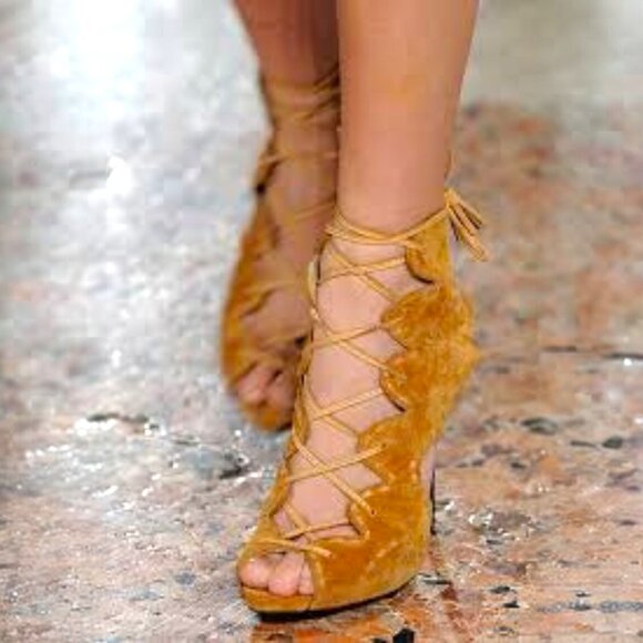 Emilio Pucci Suede Platform Gladiator Stiletto - Picture 1 of 13